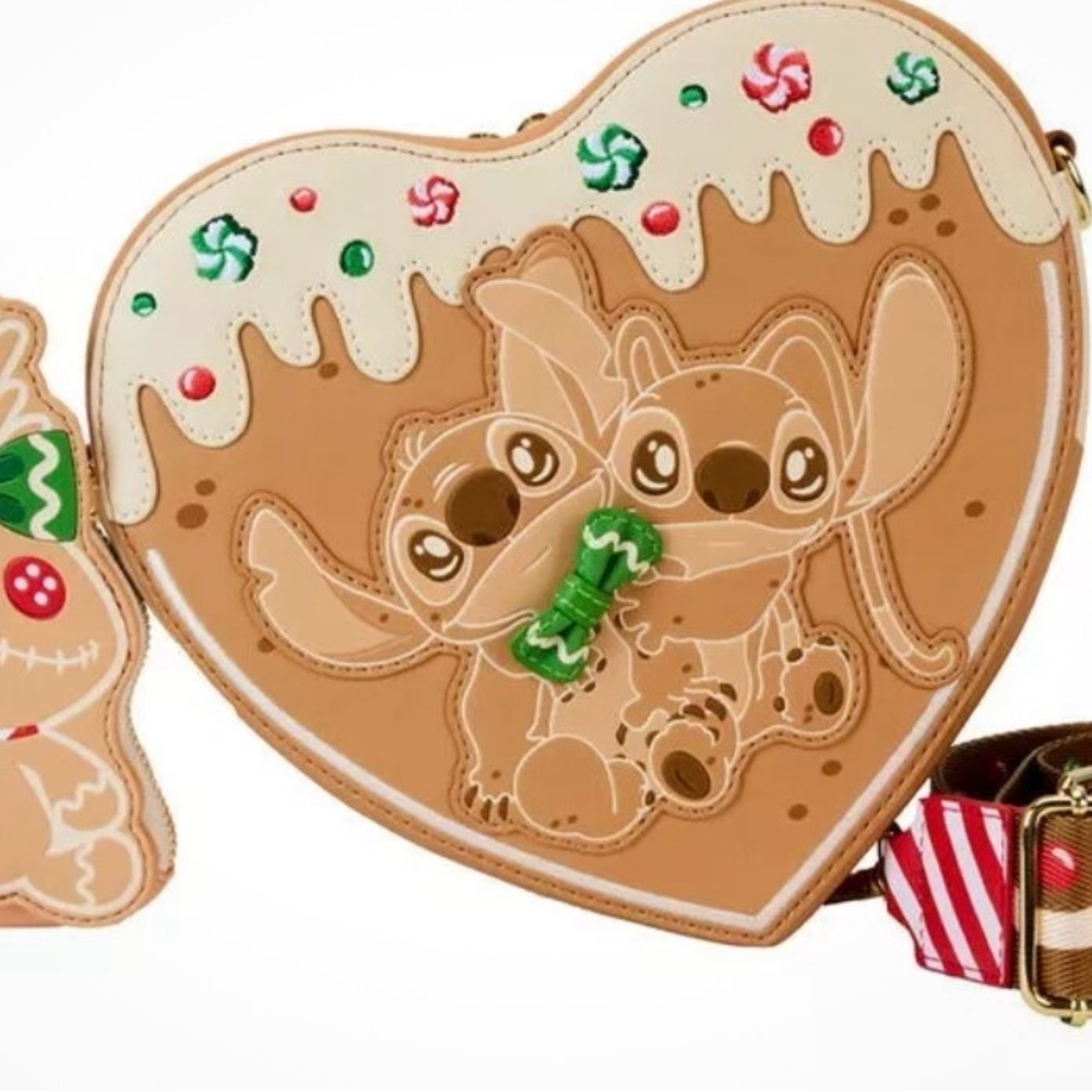 Loungefly Stitch gingerbread cross body and card holder